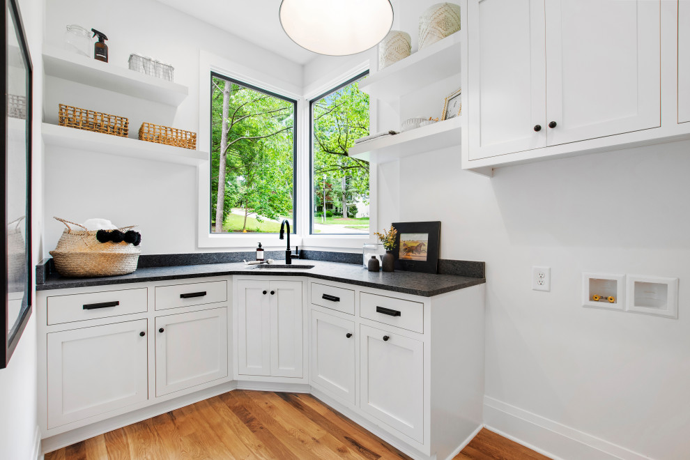 Design ideas for a modern utility room in Raleigh.