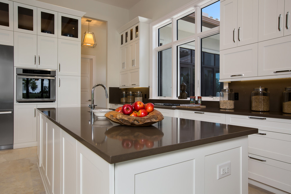 Inspiration for a transitional kitchen remodel in Miami