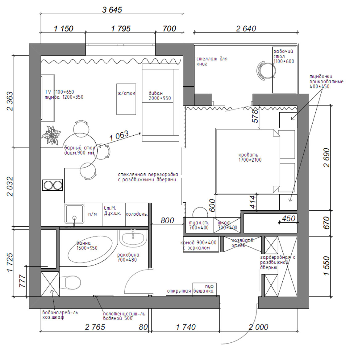 квартира-студия 38м2