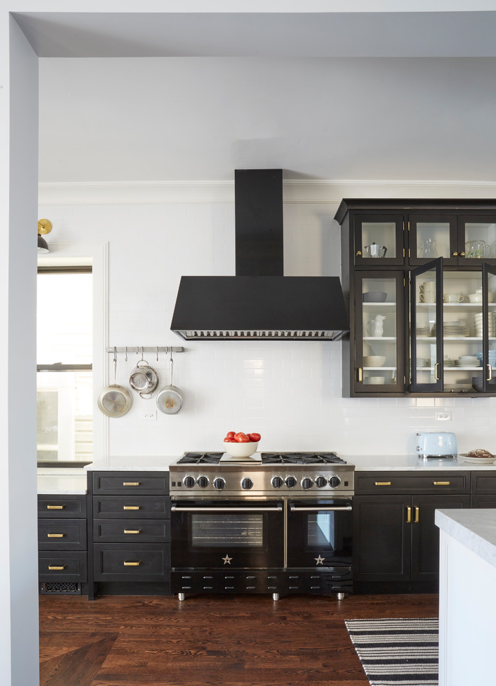 Example of a transitional kitchen design in Chicago