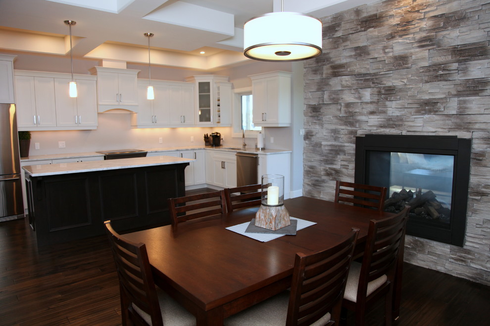 Transitional dining room photo in Ottawa