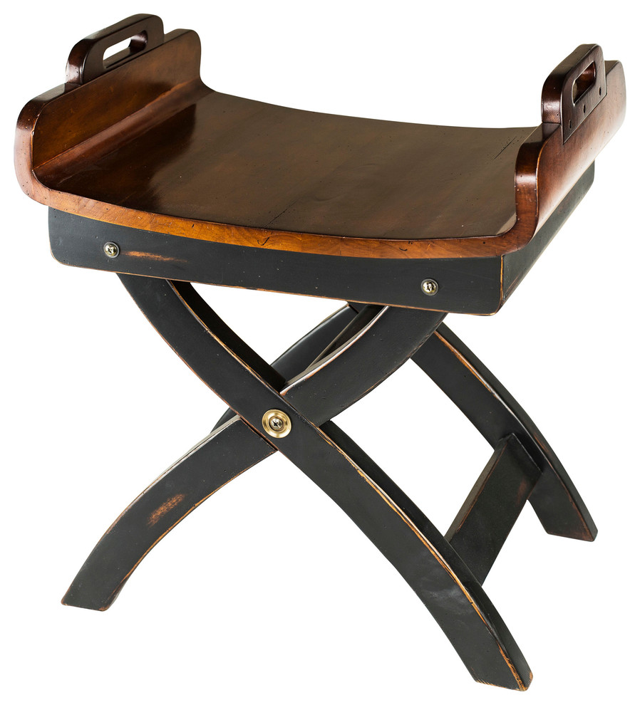 Fireside Stool with Side Handles