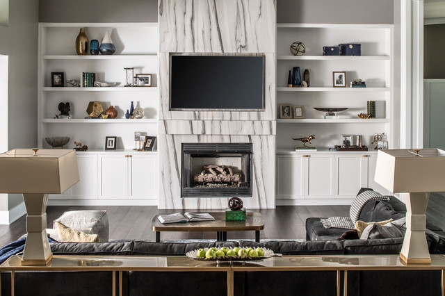Transitional Elegance Family Room klassisch-modern-wohnbereich