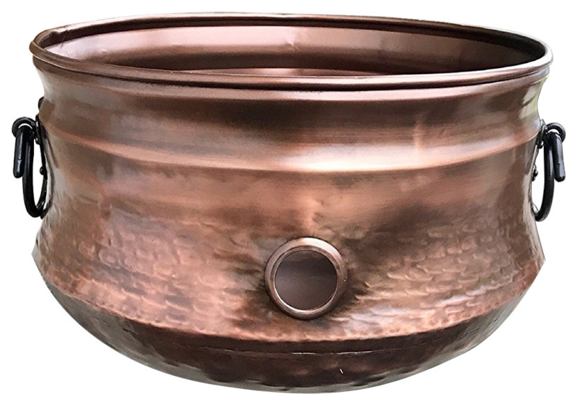 Handmade Brass Garden Hose Pot By Kauri Design Industrial