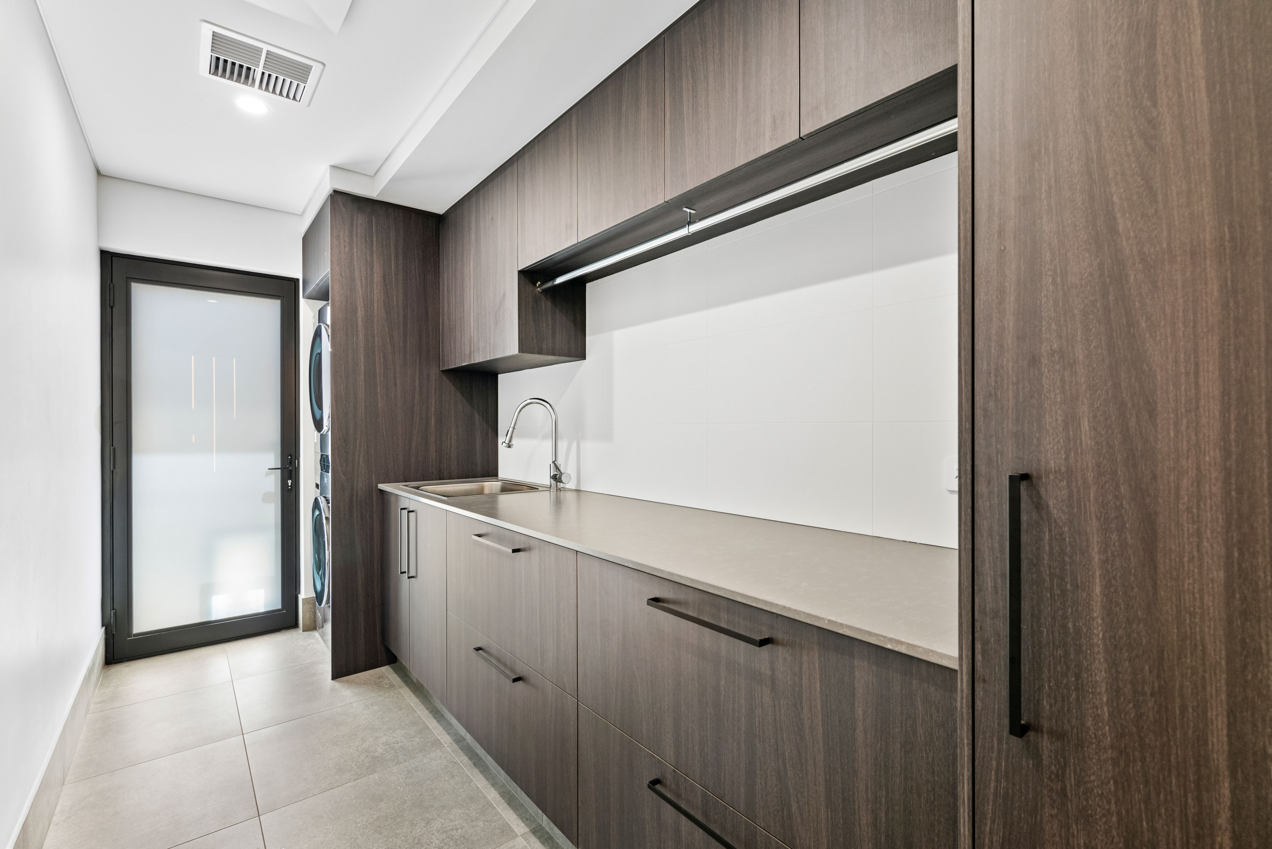 Inspiration for a contemporary laundry room remodel in Perth