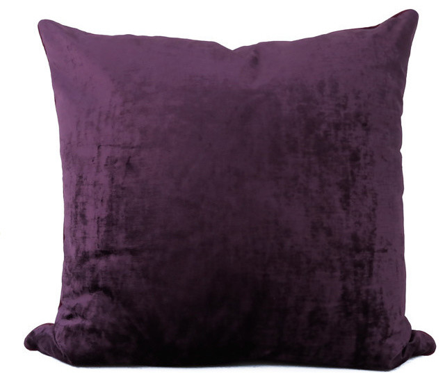 Plum Velvet Decorative Pillows by Avosetta Home