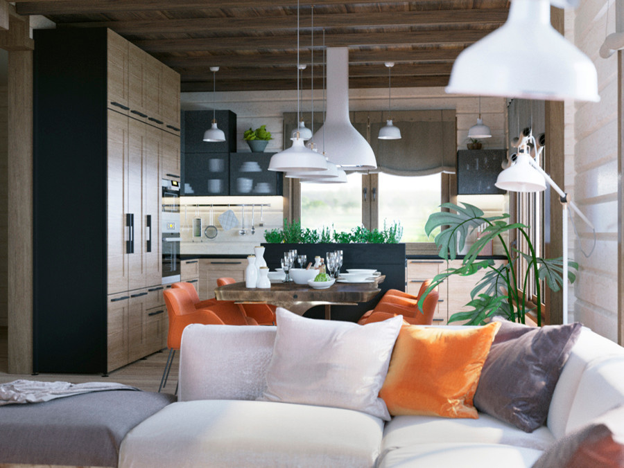 ПРОЕКТ ИНТЕРЬЕРА ДОМА НА ЧЕРНОЙ РЕЧКЕ во Владивостоке)