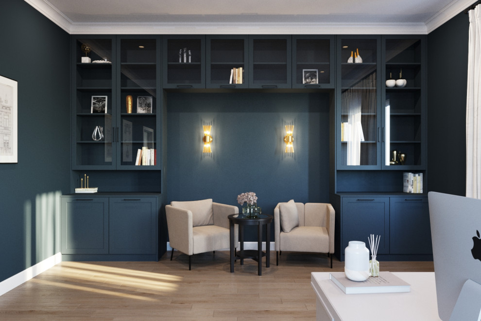 Коттедж с камином, современная классика