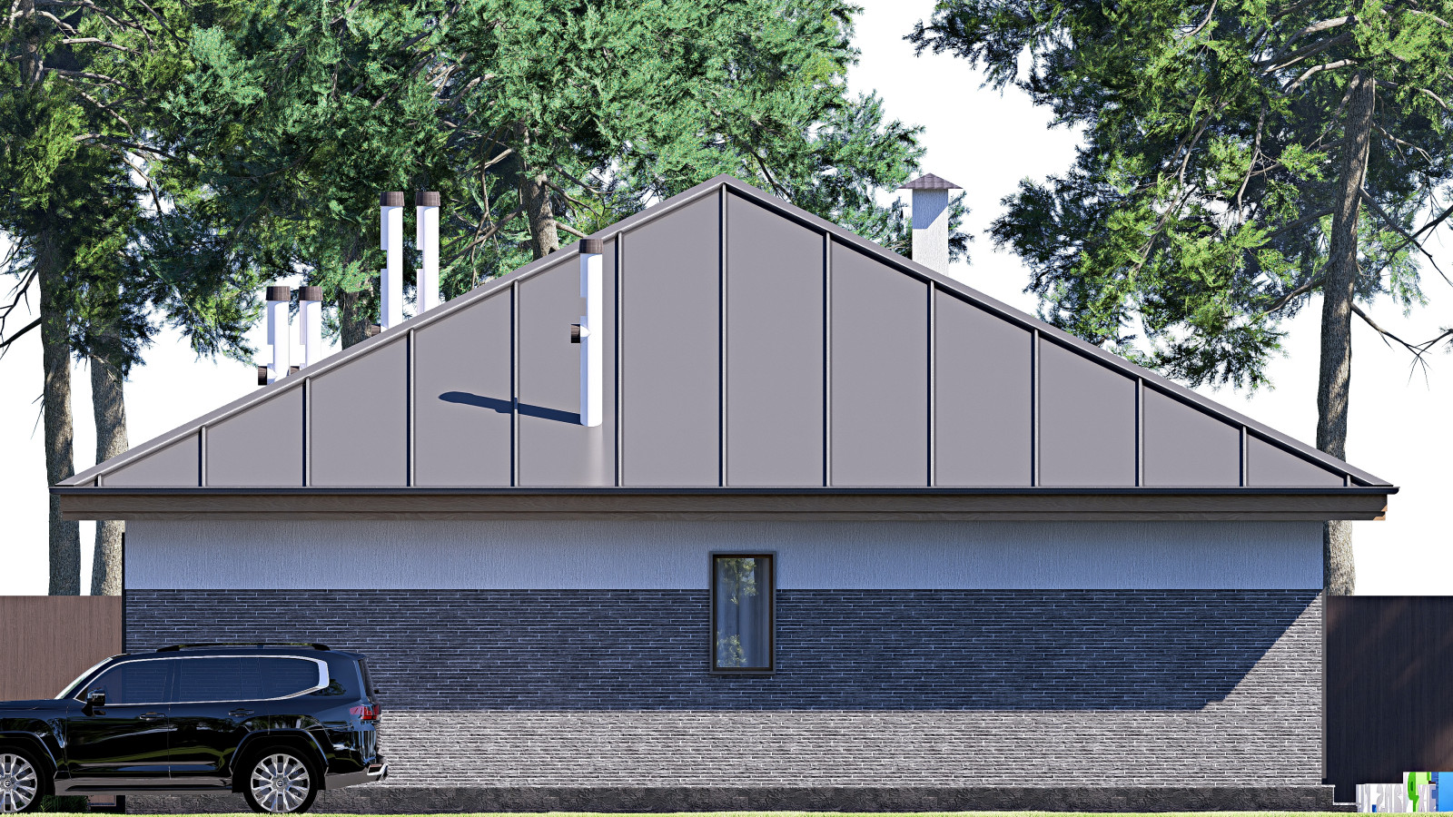 Проект одноэтажного дома 13х15м S135м2 F-18206