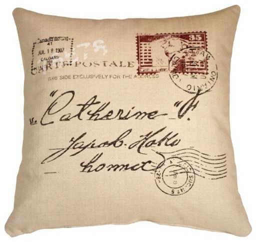 Pillow Decor - 1907 Airmail 24 x 24 Throw Pillow