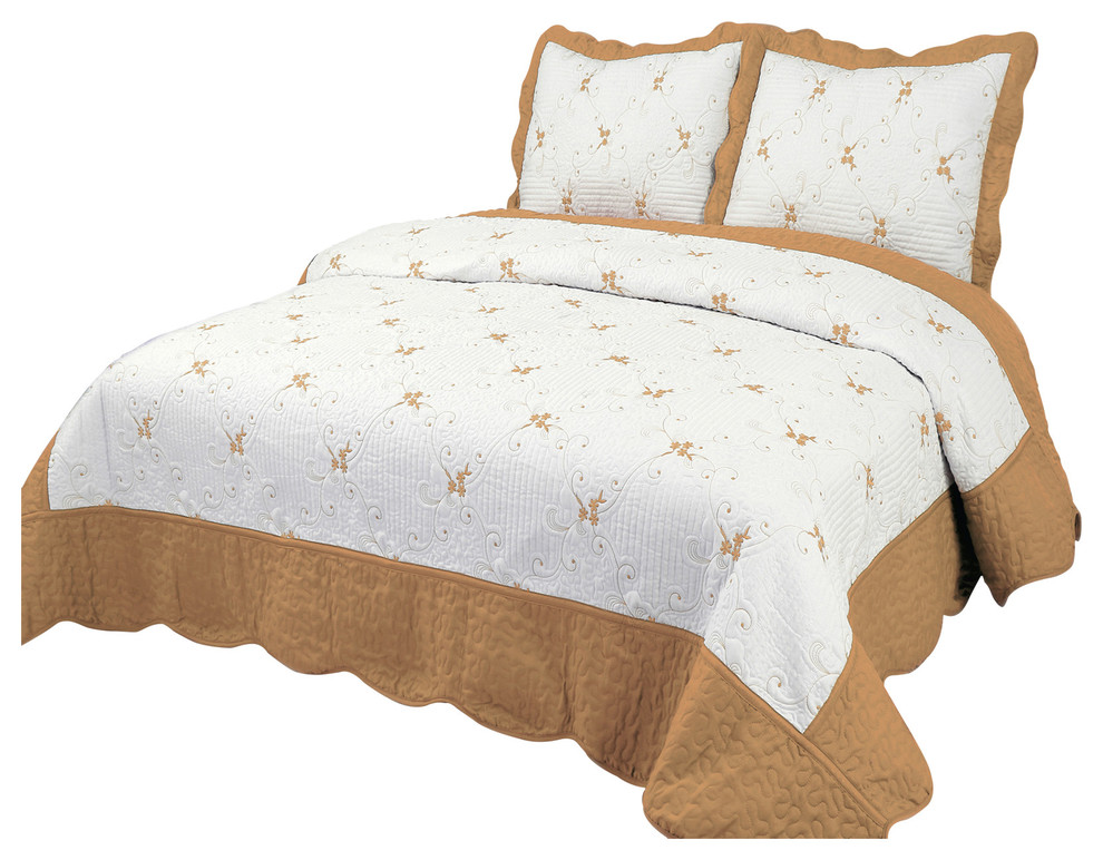 Reversible embroidery quilt set  contemporary  quilts and quilt sets Reversible embroidery quilt set  contemporary  quilts and quilt sets