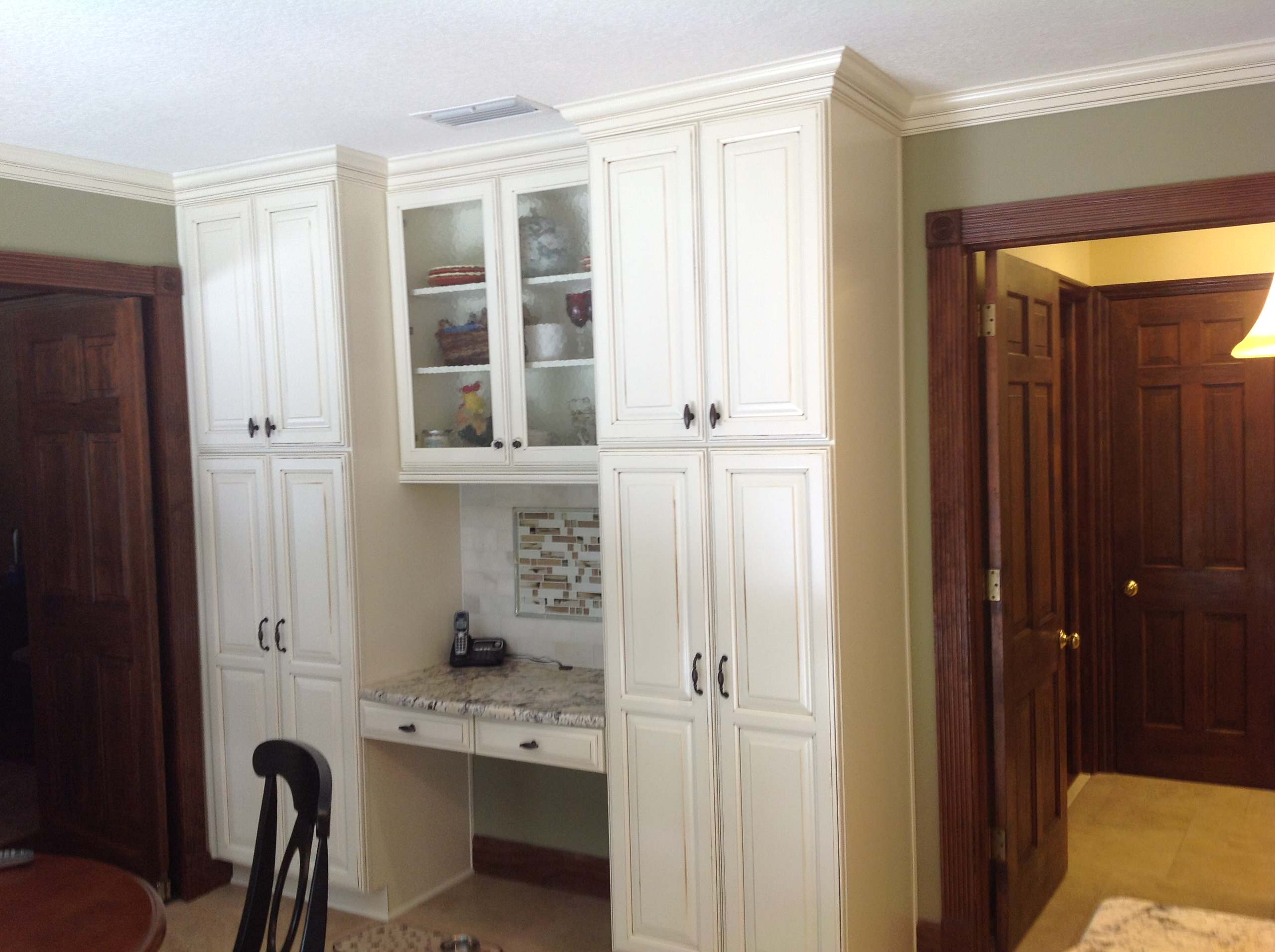 Double Pantry cabinets with desk -Burns Kitchen Remodel
