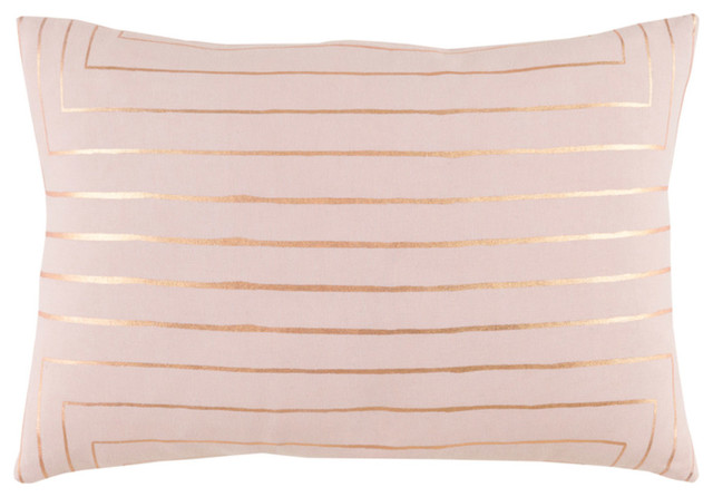 Crescent Decorative Pillow in Blush And Gold