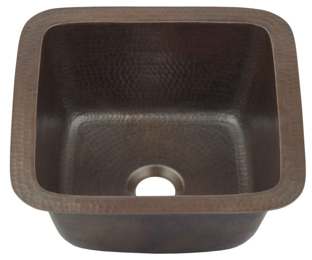 Pollock 12 Undermount Copper Bar Prep Sink Traditional Pollock 12 Undermount Copper Bar Prep Sink