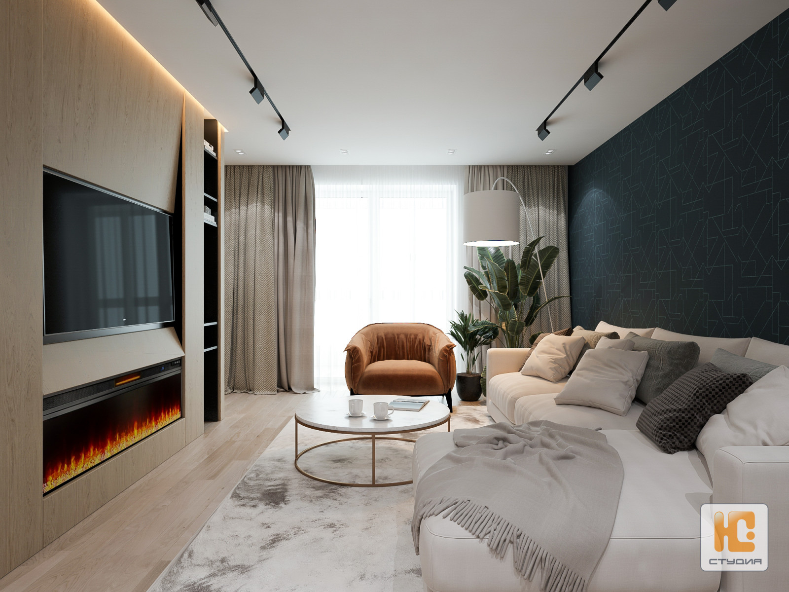 Дизайн-проект квартиры 84.00 м/кв