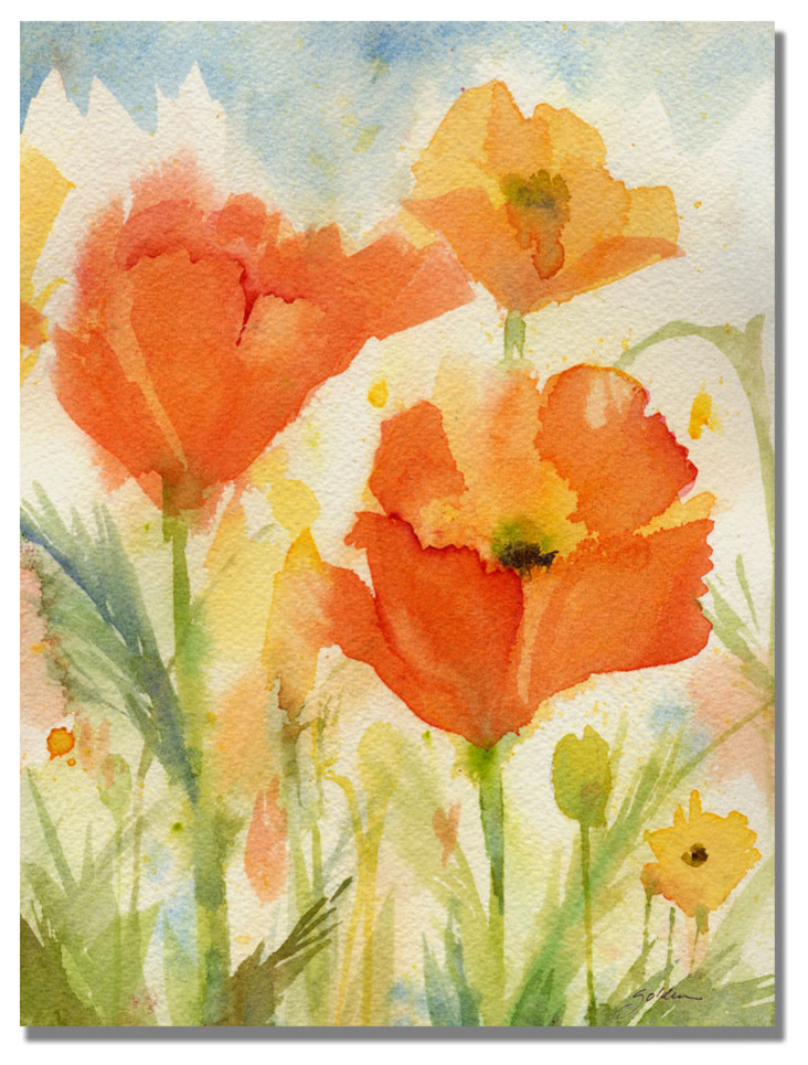 18x24 Trademark Fine Art Autumn Garden Water Color by Sheila Golden 18x24 Trademark Fine Art Autumn Garden Water Color by Sheila Golden