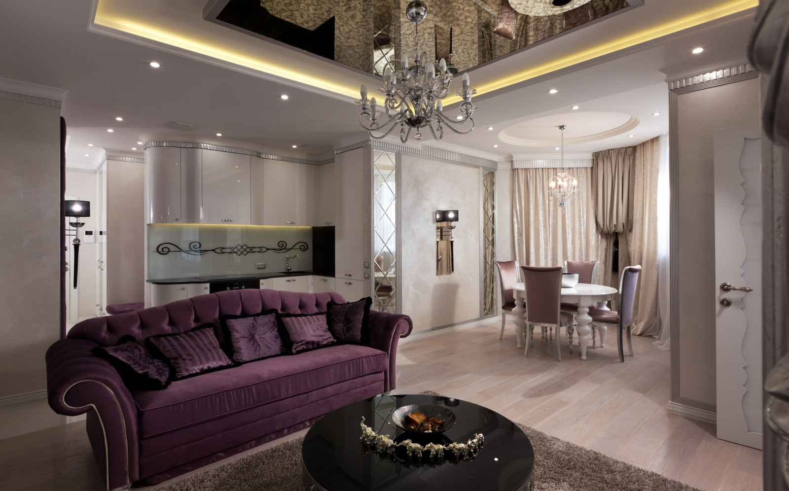 Светлые тона и зеркальные поверхности от Виктории Витковской