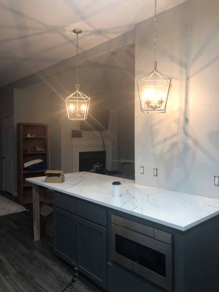 Installing island overhang support posts