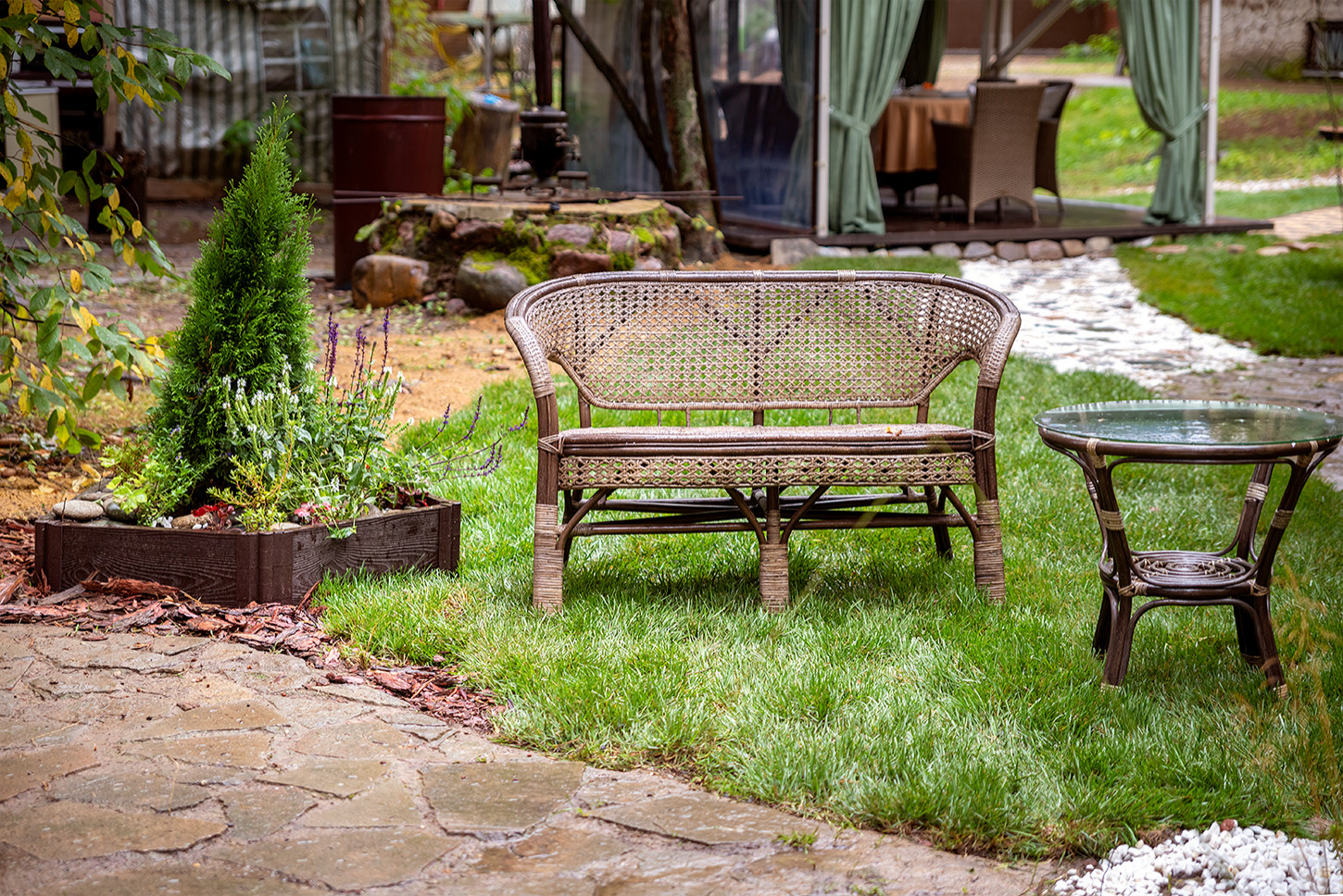 Декорирование беседки и участка Людмилы Хитяевой. "На дачу! С Наташей Барбье"