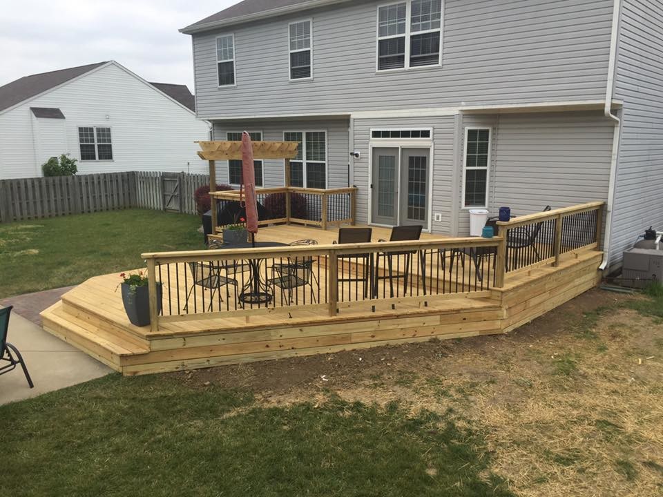 Deck - huge backyard deck idea in Indianapolis