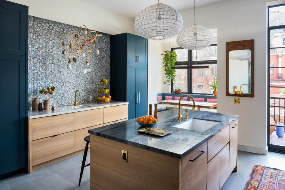 Eclectic kitchen photo in New York