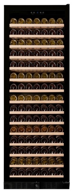 Dunavox 194 Bottle Built In Single Zone Wine Cooler, Black