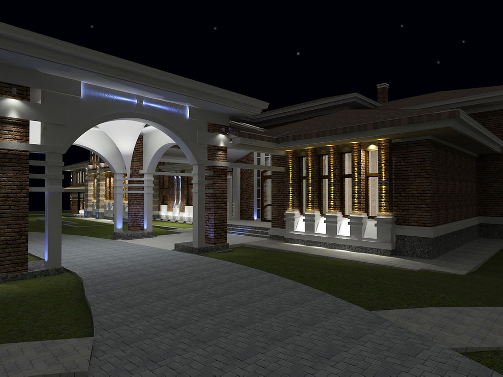 Освещение загородного комплекса