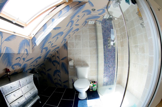 Funky loft conversion contemporary-badrum
