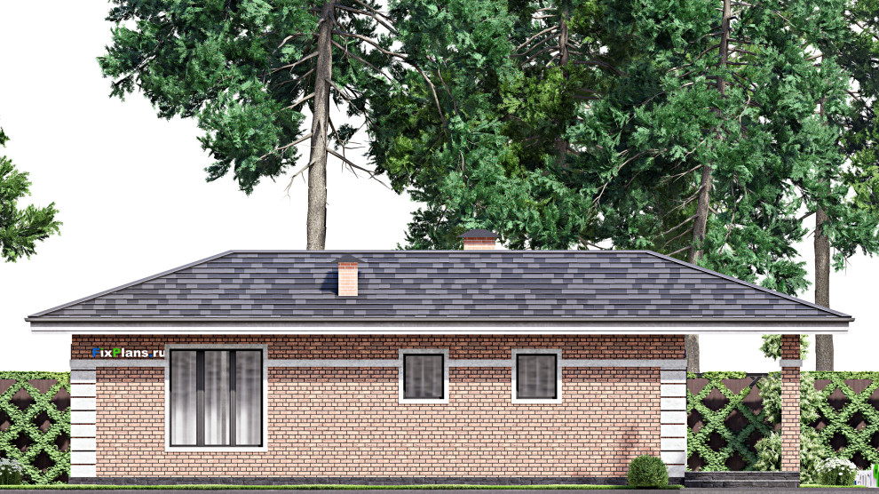 Проект одноэтажного дома 15х11м S104м2 F-15344