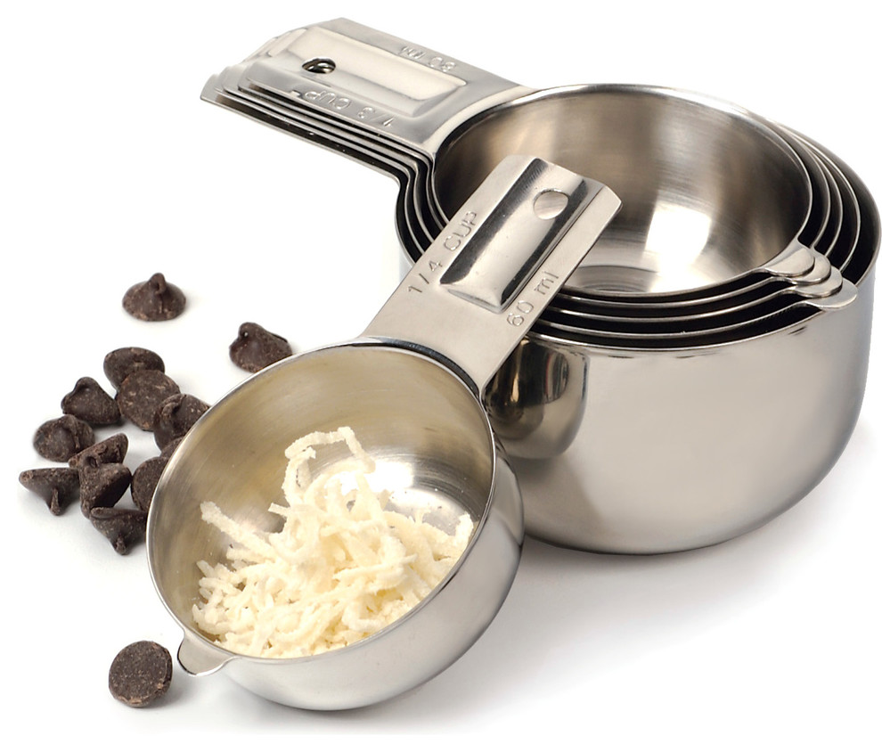 Rsvp Endurance Stainless Steel 6 Piece Nesting Measuring Cup Set Contemporary Measuring Cups By Bigkitchen