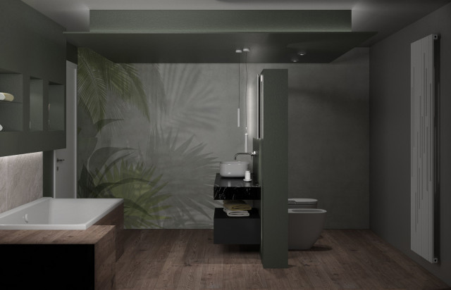 Spa privata modern-badezimmer