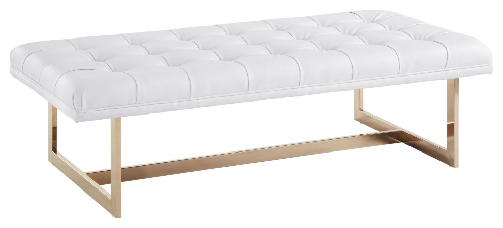 Oppland White Bench - Contemporary - Upholstered Benches - by First of