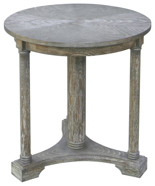light gray side table