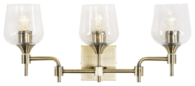 Varaluz 340B03 Margaux 3 Light 24"W Bathroom Vanity Light - Antique Brass