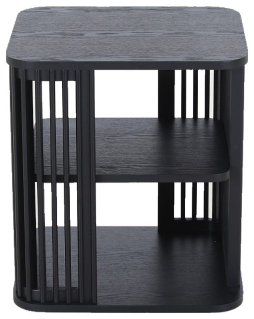 Modrest Thayne Modern Mid Century Black Oak End Table Modern Side