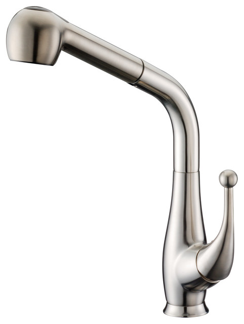Dawn Single-Lever Put-Out Spray Kitchen Faucet, Brushed Nickel