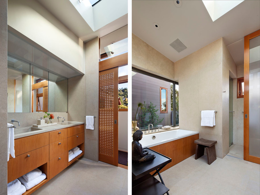 Modernes Badezimmer En Suite in San Francisco