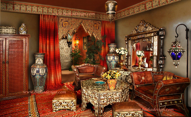 moroccan home furniture - mediterranean - living room - los angeles