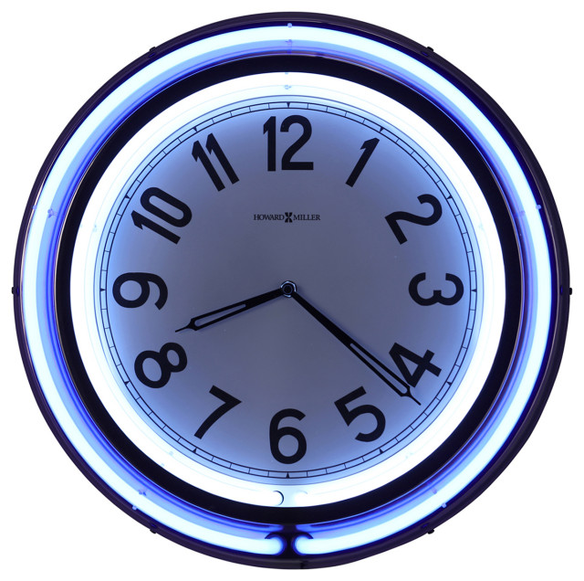 Studio Neon Wall Clock Contemporary Wall Clocks by J. Thomas