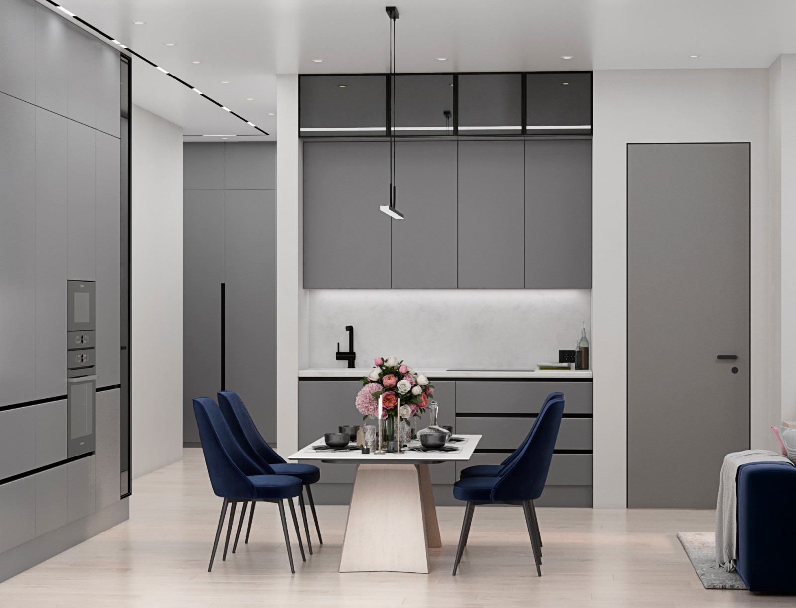 Проект для молодой девушки Москва " Оттенки синего"