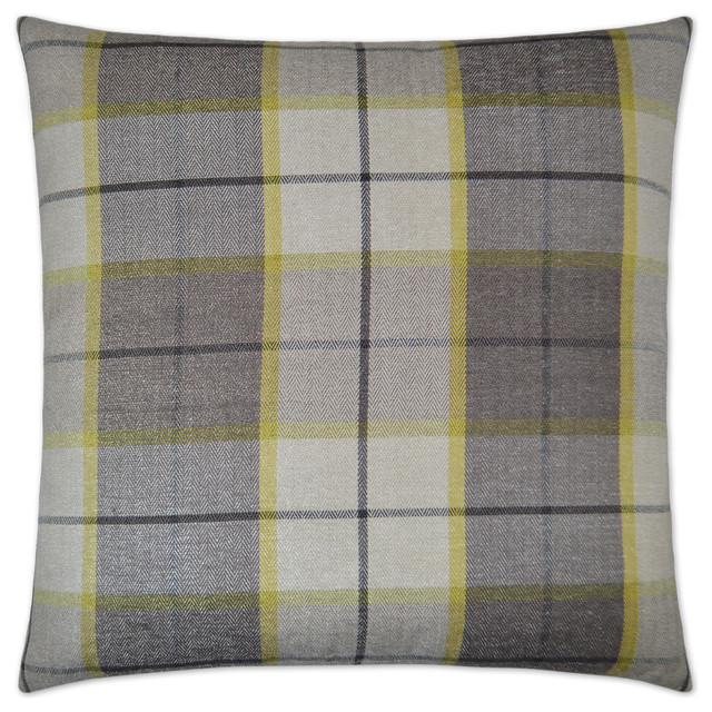 Penn Plaid Citrus Feather Down Decorative Throw Pillow 24x24