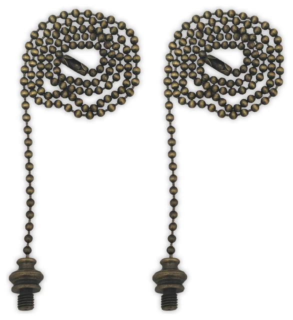 Fan Pull Chain Extension Finial Adapter Set Of 2 Traditional Fan Pull Chain Extension Finial Adapter Set Of 2 Antique Brass