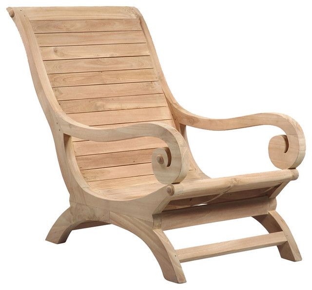 Teak Wood Lounge Chair Traditional Outdoor Lounge Chairs By