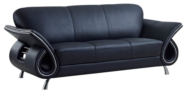 36" Sofa, Black Finish