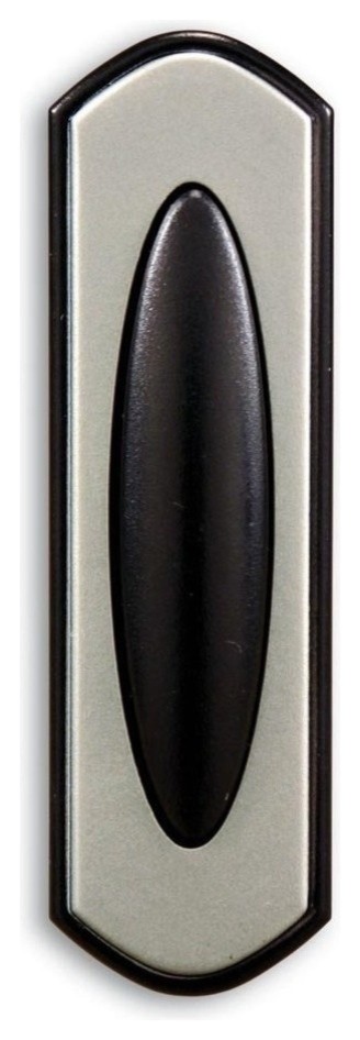 Heath Zenith® SL-7303-02 Black Wireless Push Button with Nickel Face, Plastic