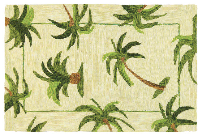 Hanalei Palm Indoor Outdoor Tropical Area Rug 22 X34