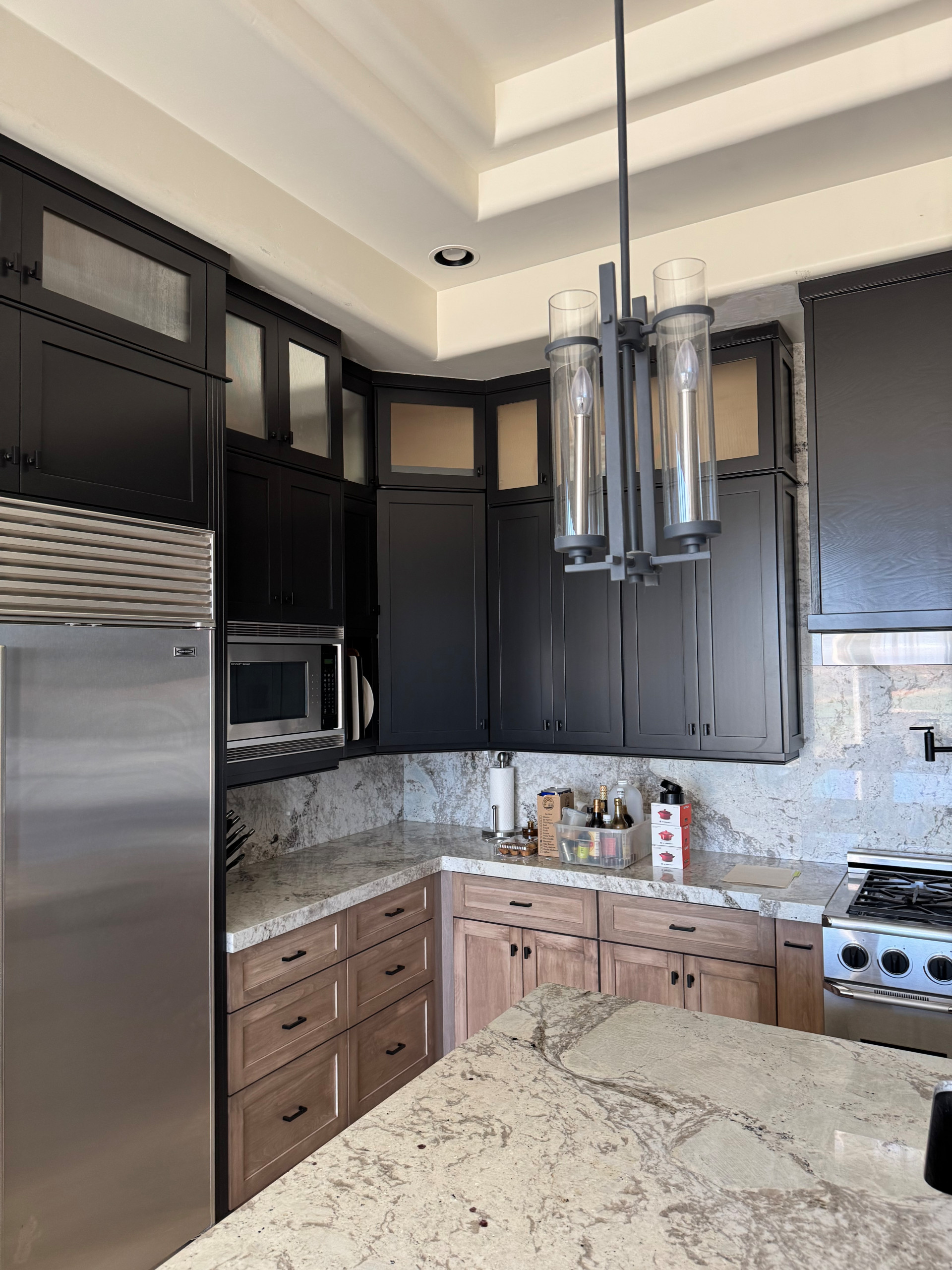 Two Tone Kitchen Reface and Partial Build