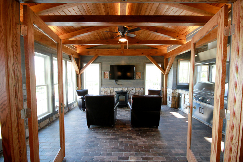 Timber Frame House Addition on Ridge Road