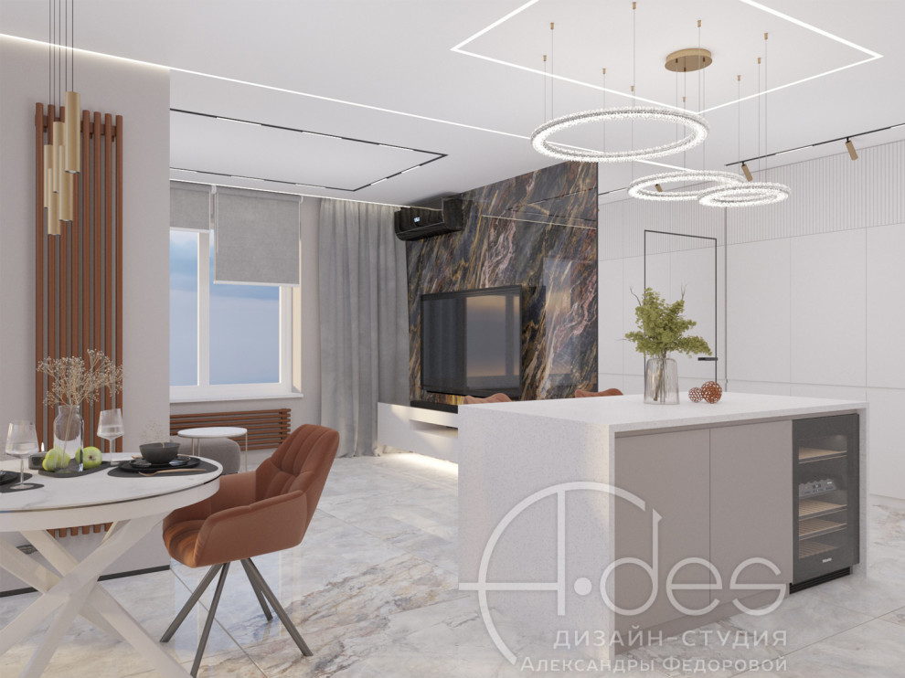 Дизайн интерьера квартиры 75 м2.