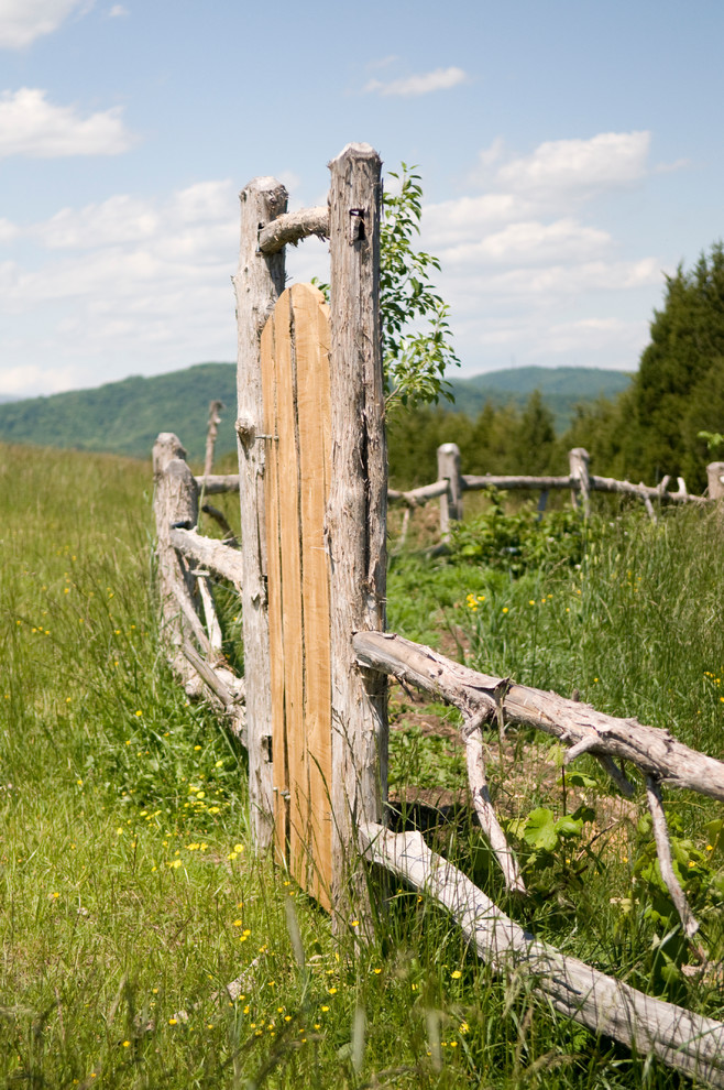 Photo of a rustic garden path for spring.